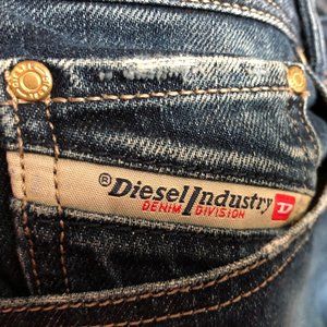 Diesel Zatiny Bootcut Button Fly Dark Blue Jeans